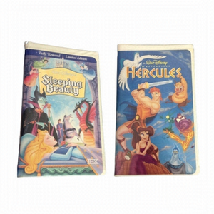 4/$45 2 X Classic Disney Sleeping Beauty Hercules VHS Tapes